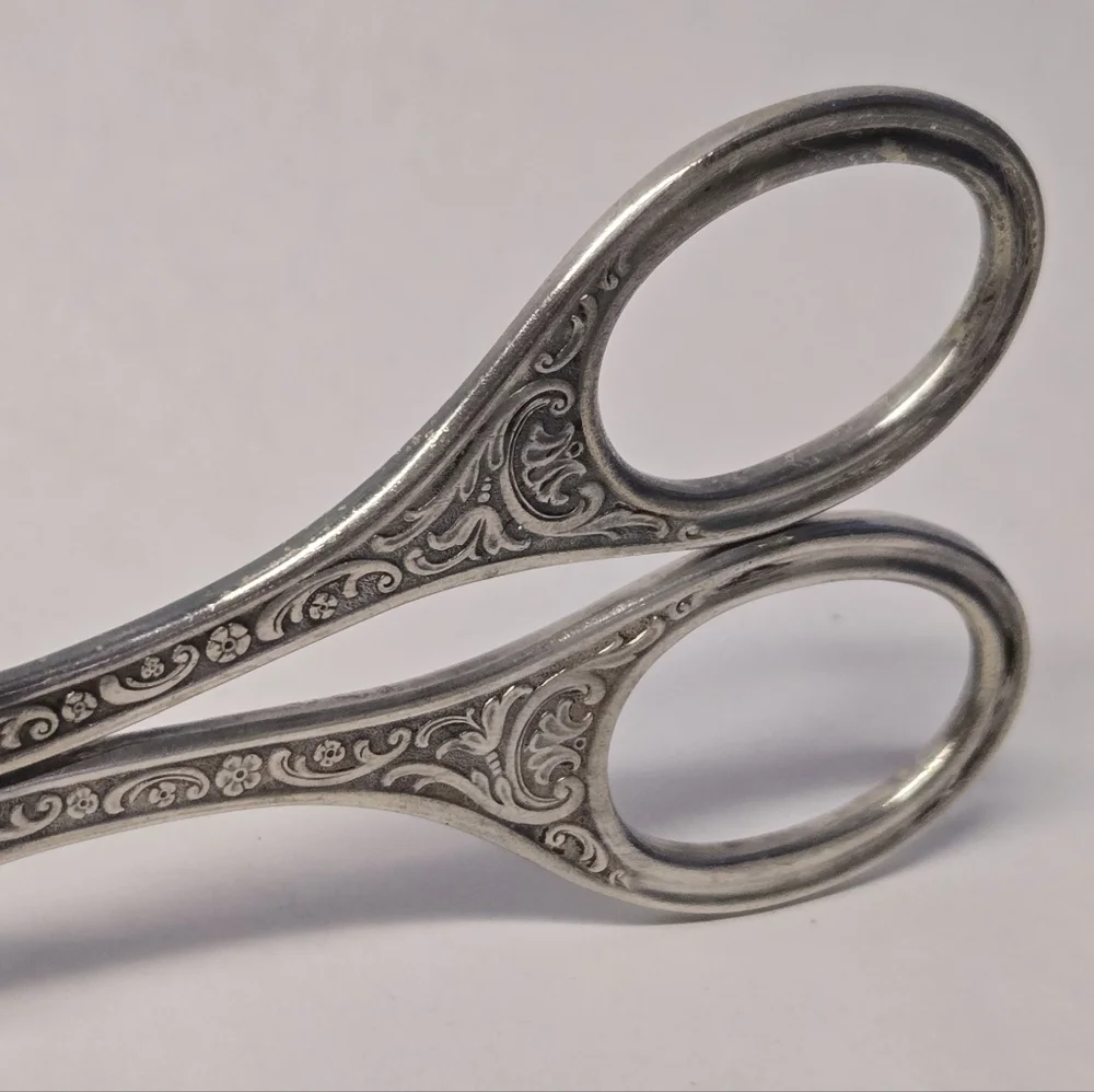 Vintage Ornate Silverplate Serving Tongs